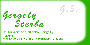 gergely sterba business card